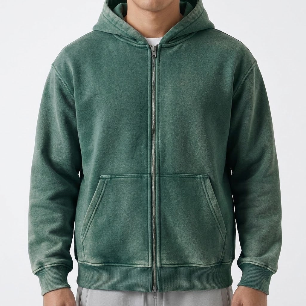 Washed Zip Hoodie
